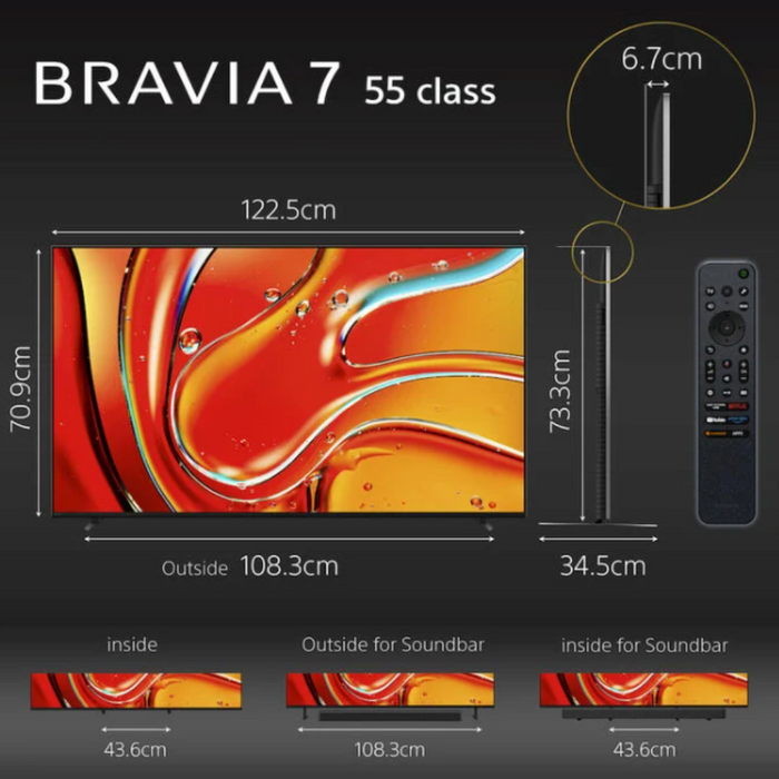 Sony | Bravia 7 55 inch XR Mini LED 4K Google TV | Melbourne Hi Fi17