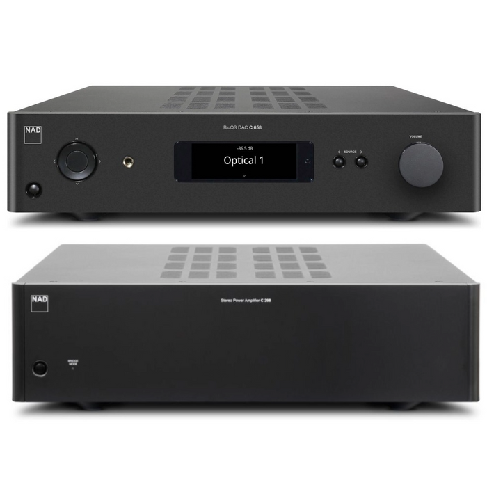 NAD C 658 BluOS Streaming DAC and C 298 Power Amplifier Bundle Offer