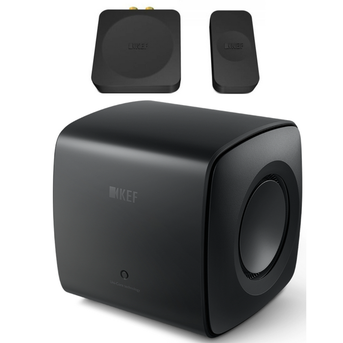 KEF KC62 Subwoofer and KEF KW1 Wireless Subwoofer Adapter Bundle