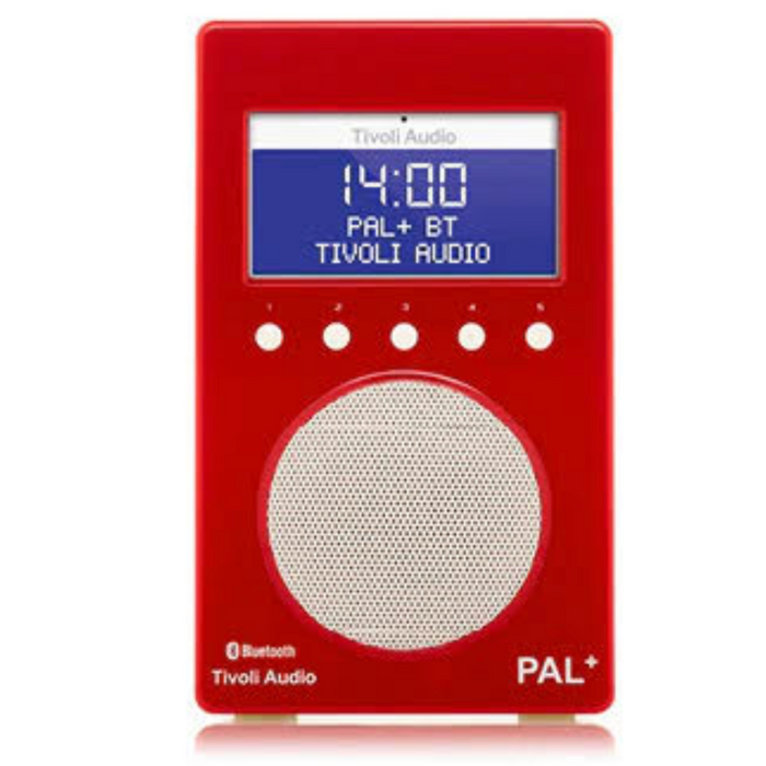 Tivoli Audio|PAL+ BT Bluetooth, FM/DAB+ Portable Radio Red White|Melbourne Hi Fi1